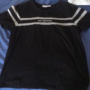 Cute black workout tee